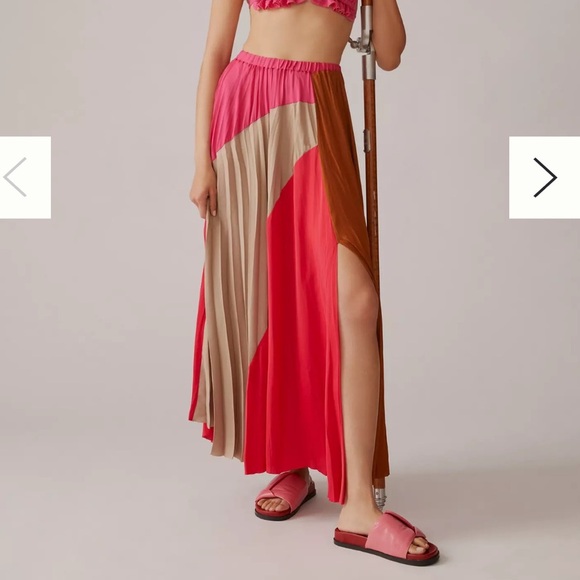 Dolan Left Coast from Anthropologie Colorblocked Maxi Skirt size large - Picture 9 of 13